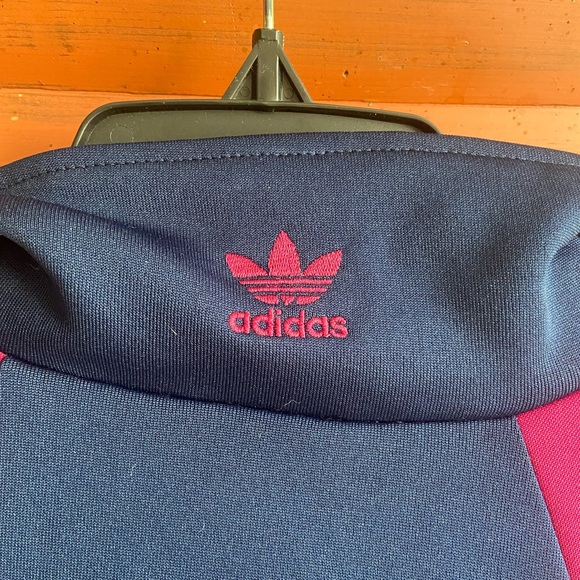 Navy and Raspberry Adidas Track Jacket - Picture 6 of 7